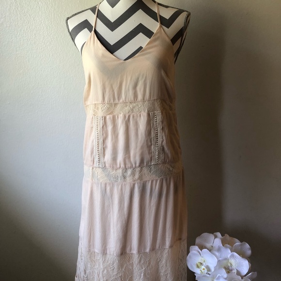 NWOT ASTR Beige Beach Summer Maxi Dress - Picture 5 of 8